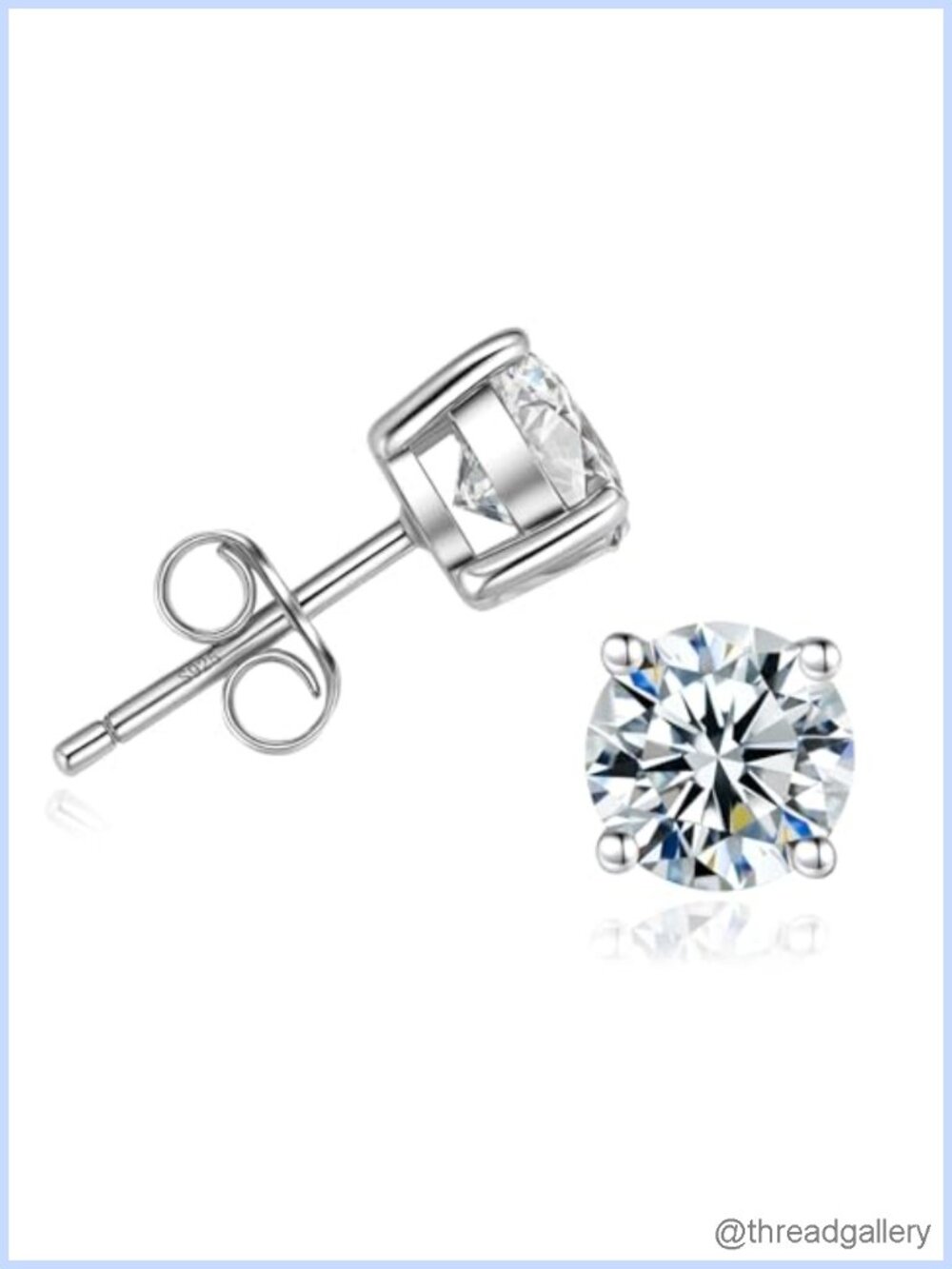 Sterling Silver Moissanite Dangle Hoop Earrings 18K Gold Plated Dainty 1 Carat